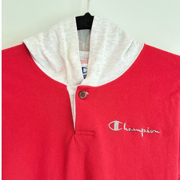 Vintage champion made in the USA red sweatshirt hooded classic 6y Slim Torso - Picture 4 of 7